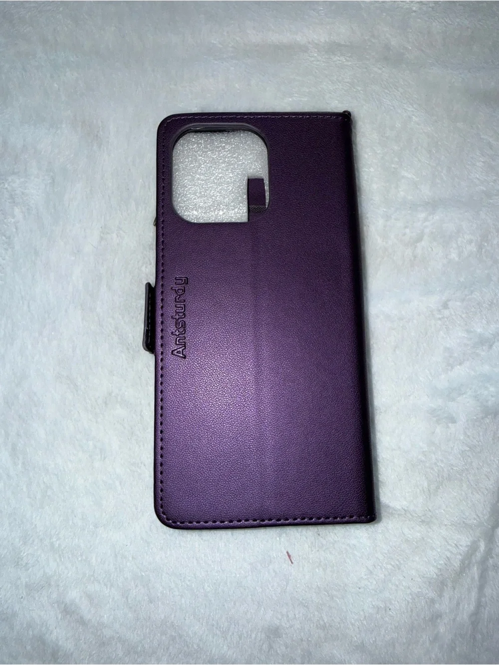 Purple Wallet iPhone 15 Case with Card Slots